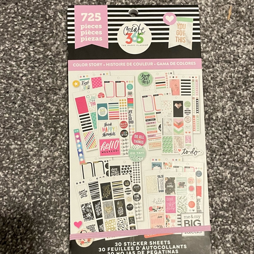 The Happy Planner Color Story Value Pack Stickers